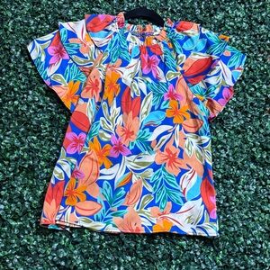 JODIFL Colorful Floral Blouse